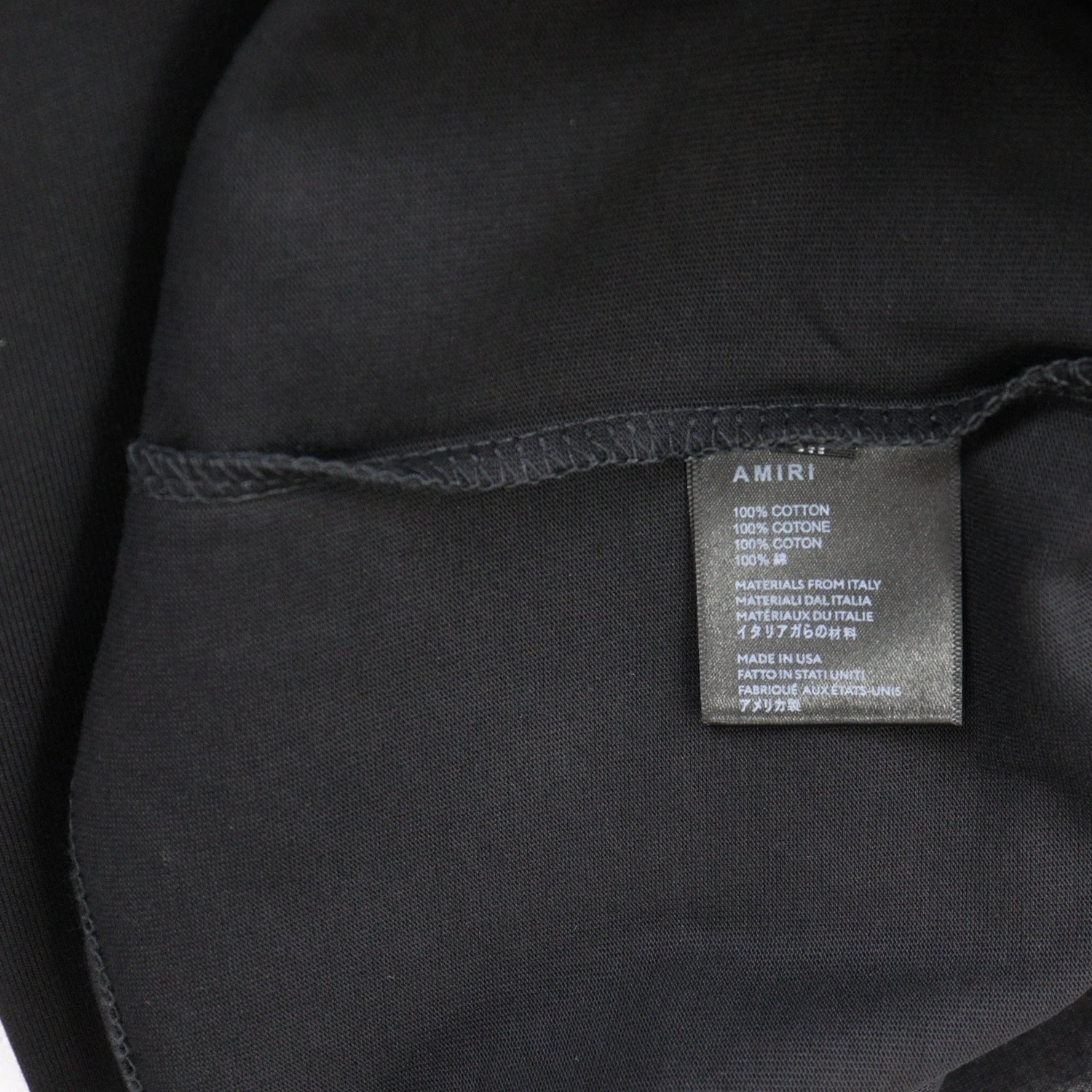 Street Style Print Cotton Tee Unisex Jet Black - Gallery Image 7 - Detailed View