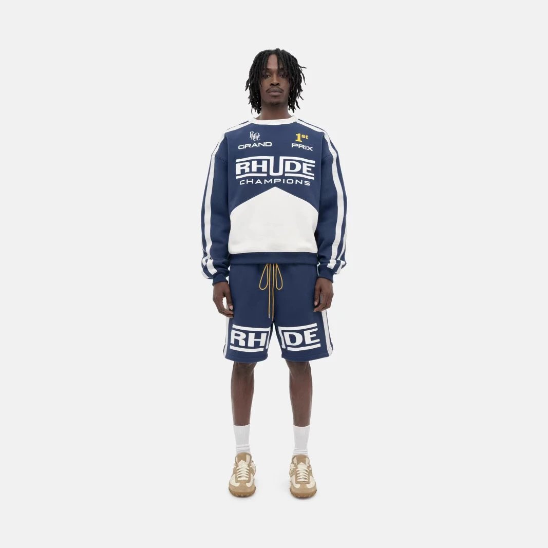 Rhude Striped Colorblock Shorts Multicolor - Gallery Image 12 - Detailed View