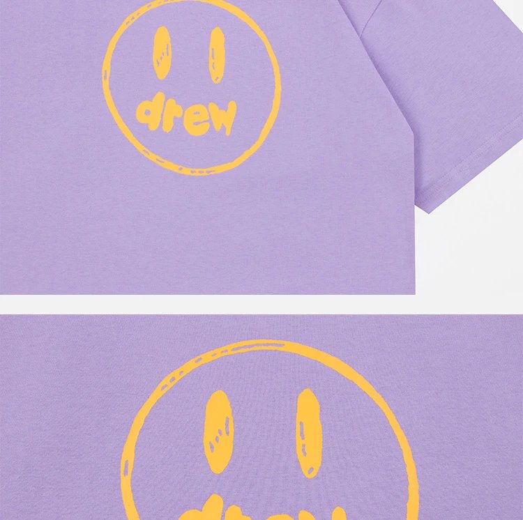 Graffiti Smile Graphic Streetwear Tee Lavender - Gallery Image 9 - Detailed View