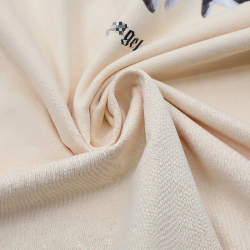 Palm Angels Shark Print T-Shirt Beige - Gallery Image 8 - Detailed View