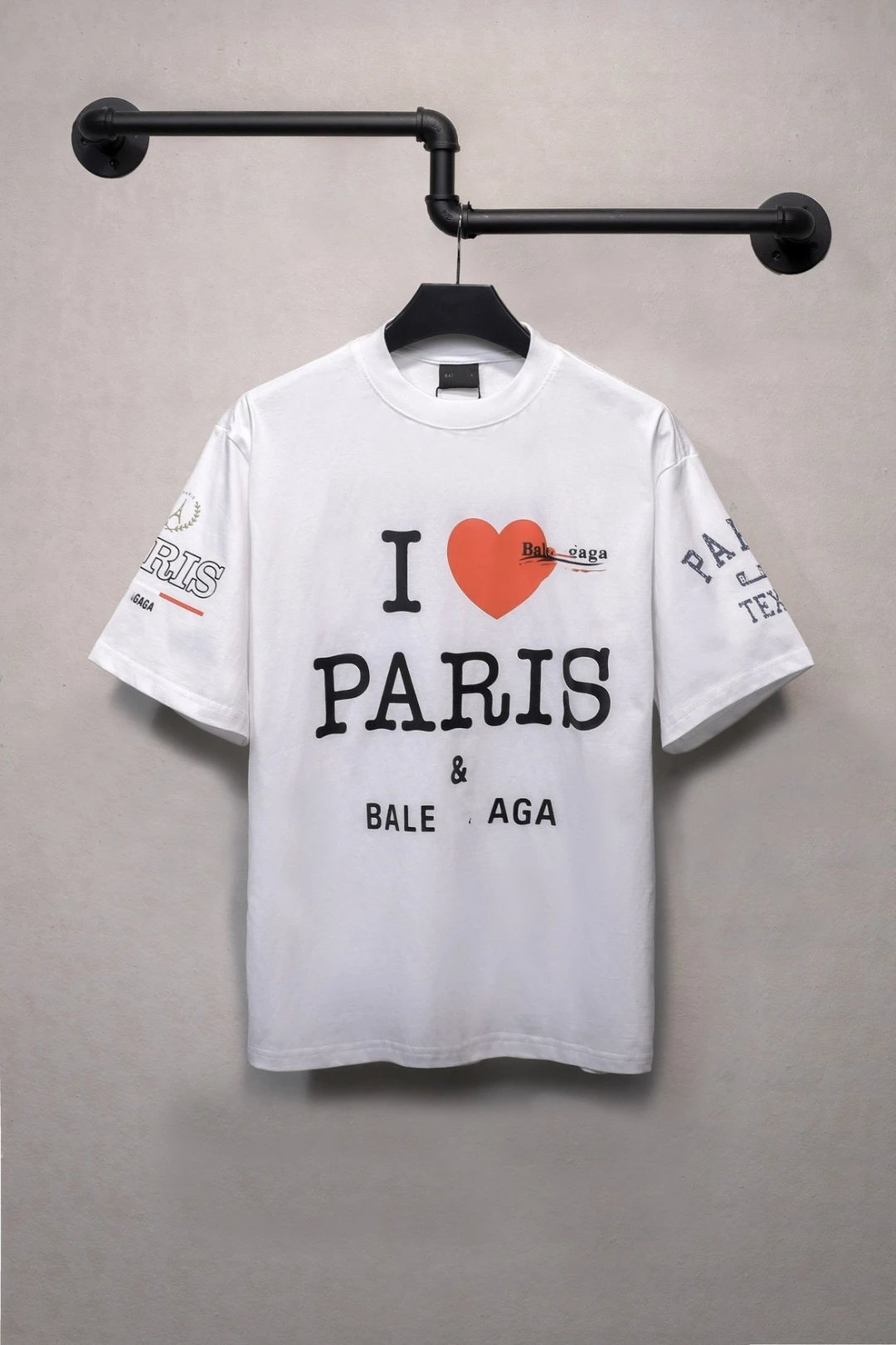 Unisex Summer Oversized Cotton Paris Graphic Tee Onyx Black - Balenciaga - Cnfans - $30.00