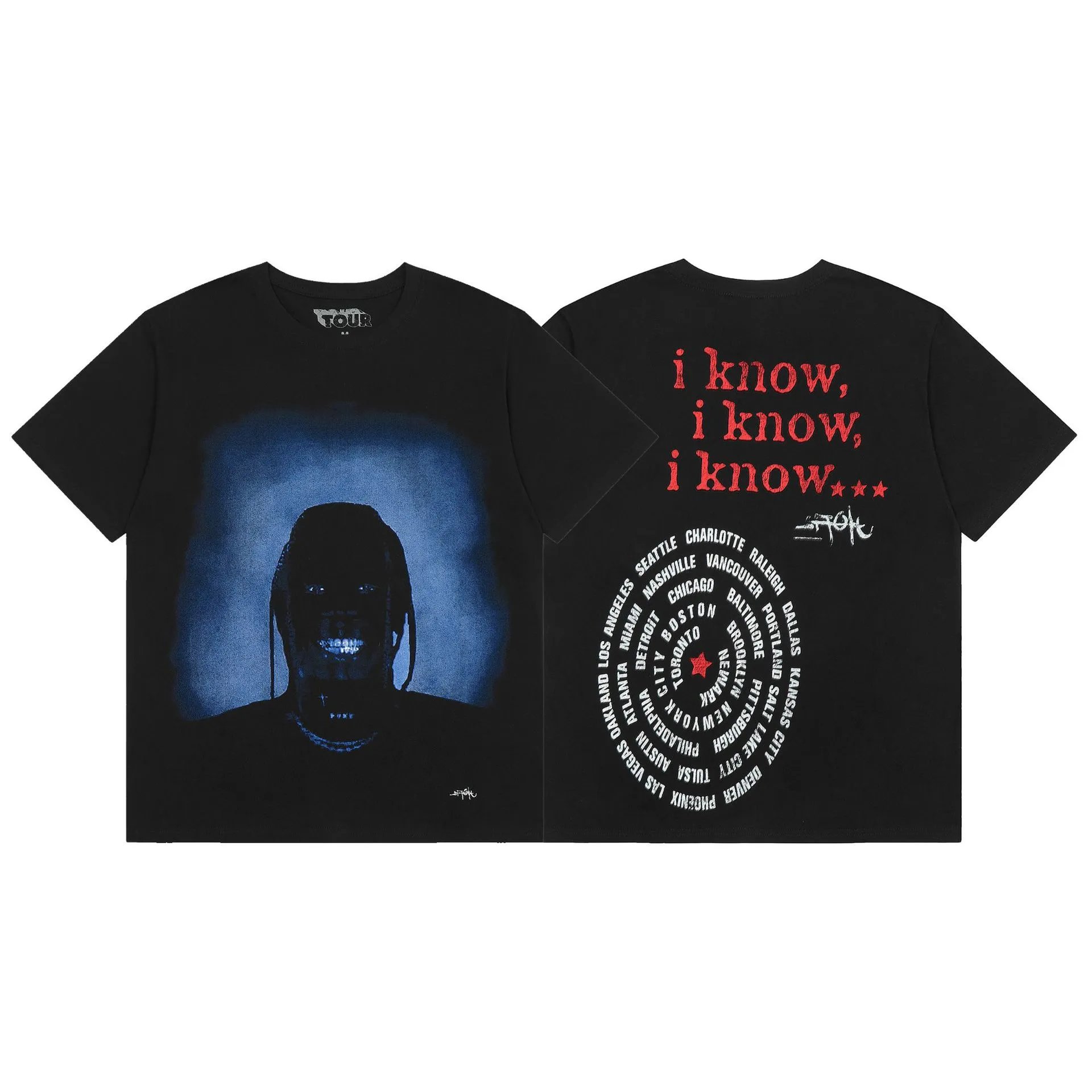 Utopia Graphic Cotton T-Shirt Noir - Travis Scott - Cnfans - $22.26