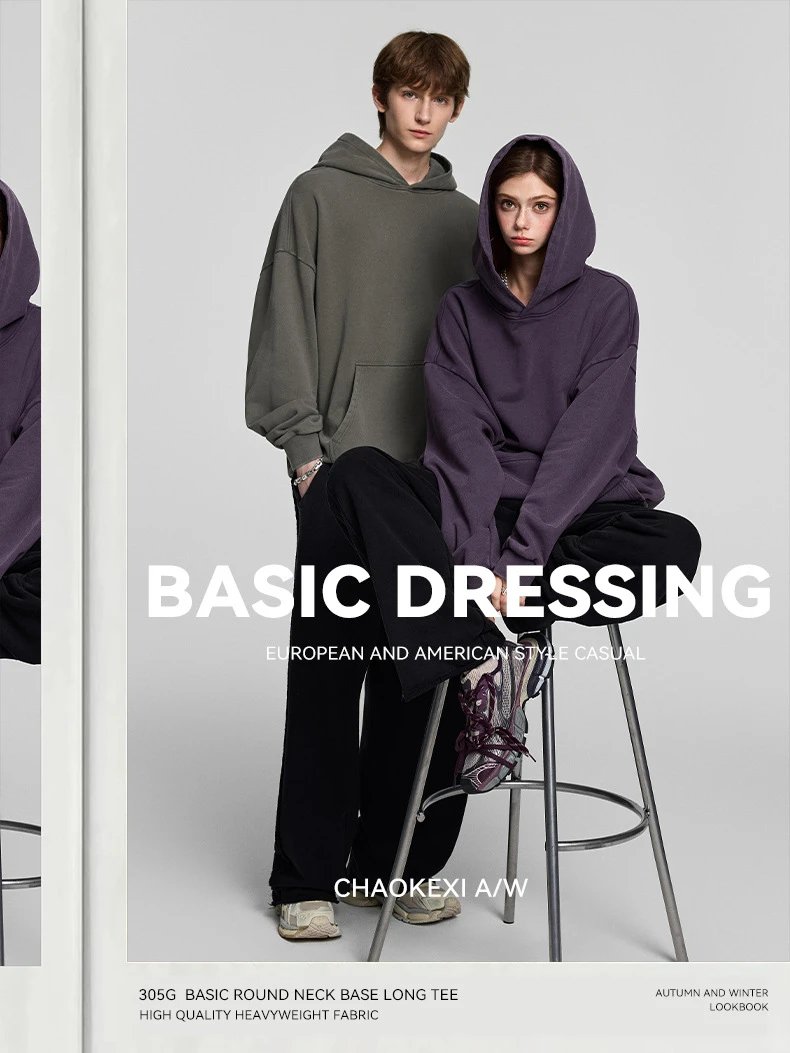 Oversized Washed Hoodie Unisex Fall Rosewood Pink - Gallery Image 6 - Detailed View