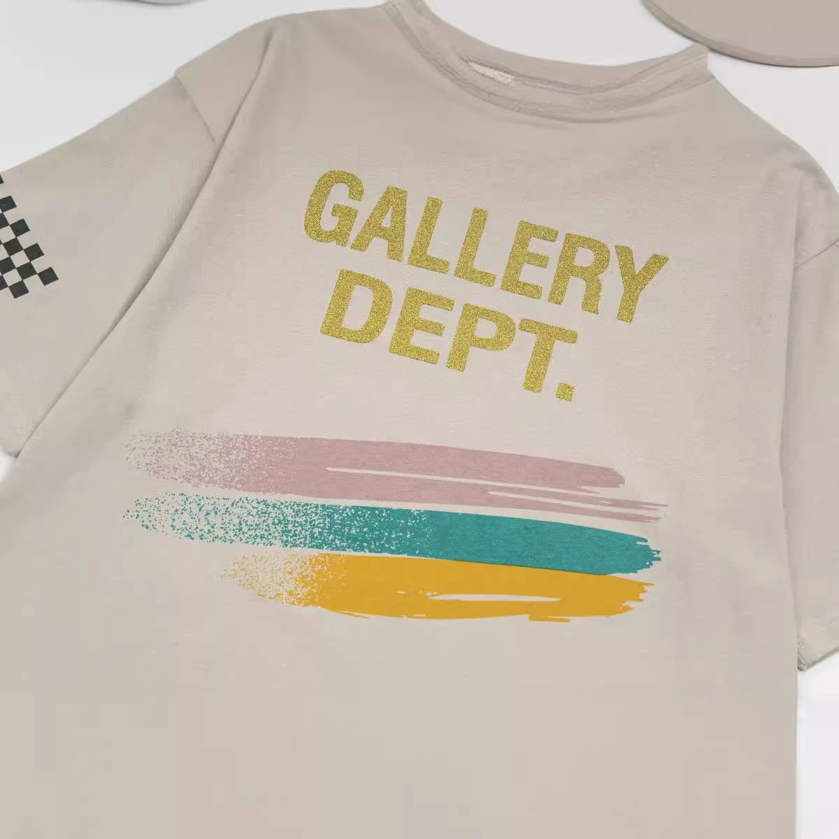 Gallery Dept Beige Racing T-shirt - Gallery Image 5 - Detailed View