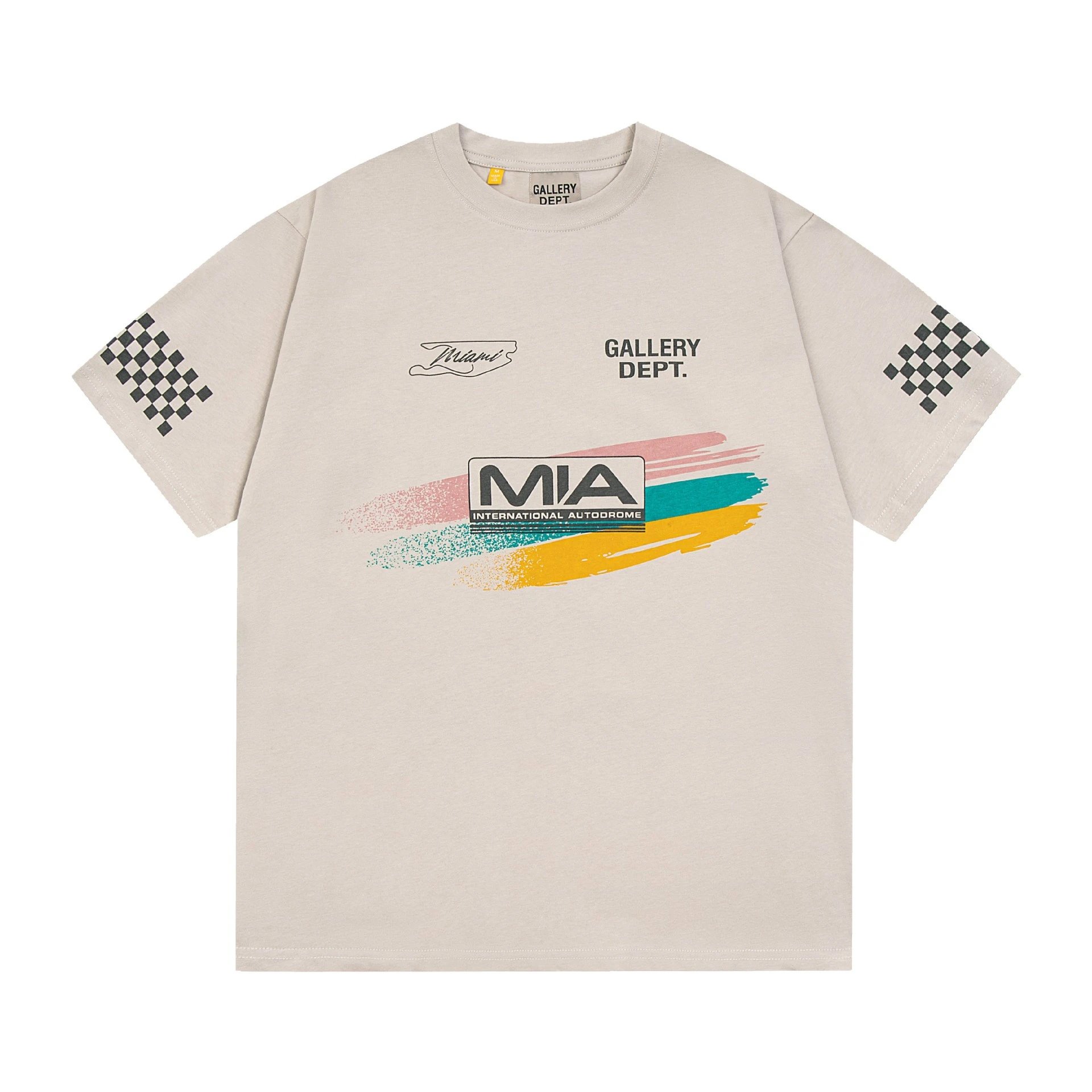 Gallery Dept Beige Racing T-shirt - Gallery Image 2 - Detailed View