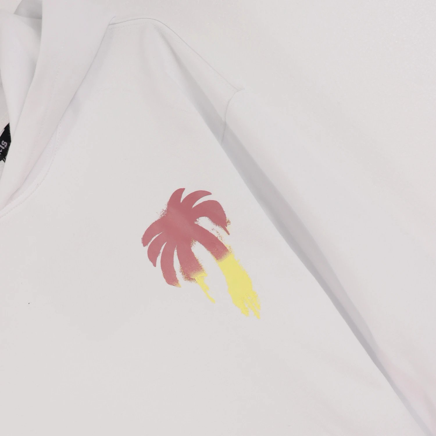 Street Palm Tree Cotton Hoodie Unisex Aquamarine - Gallery Image 12 - Detailed View