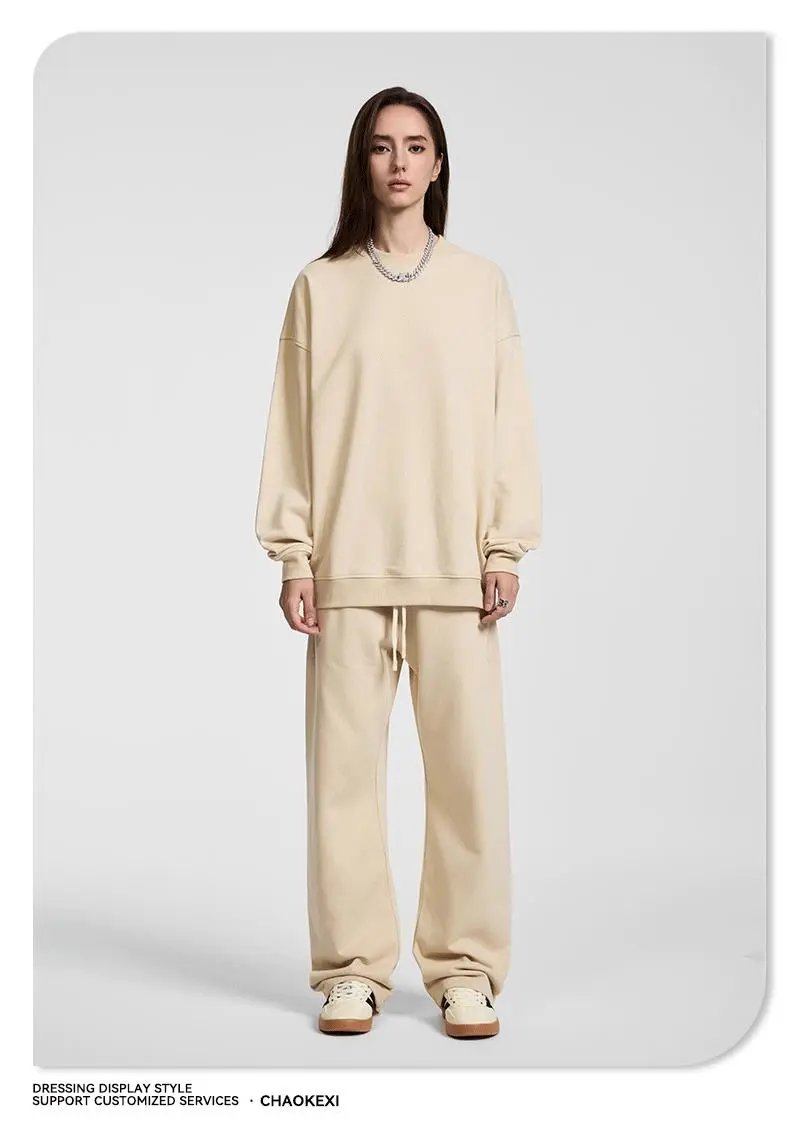 Casual Cotton Terry Pullover Sweatshirt Unisex - Pine - Gallery Image 7 - Detailed View