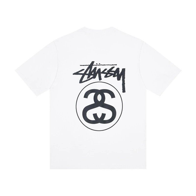 Street Cotton Unisex Tee Graphic Print - Snow White - Stussy - Cnfans - $19.35