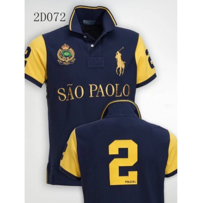 Ralph Lauren Polo Shirt Blue/Green - Gallery Image 9 - Detailed View