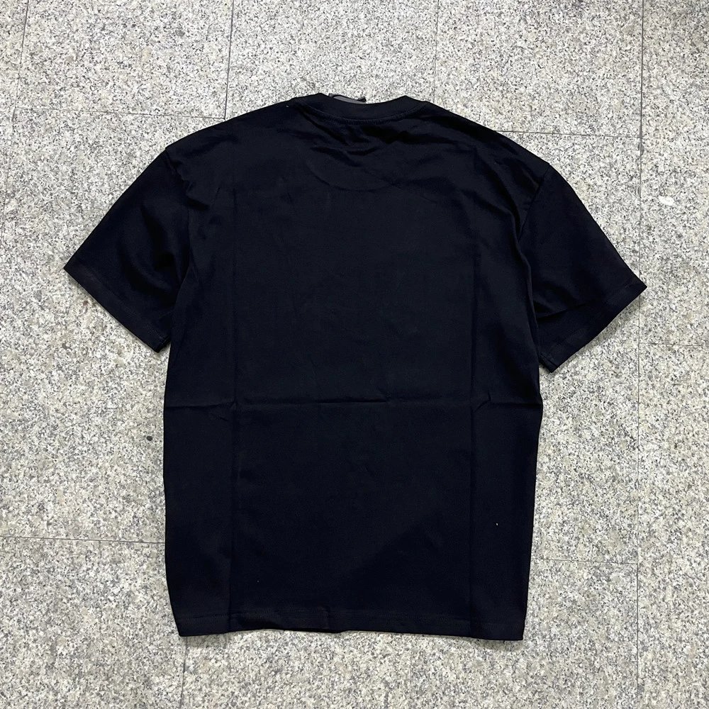 Streetwear Angel Bear Graphic Cotton T-Shirt Black White - Gallery Image 3 - Detailed View