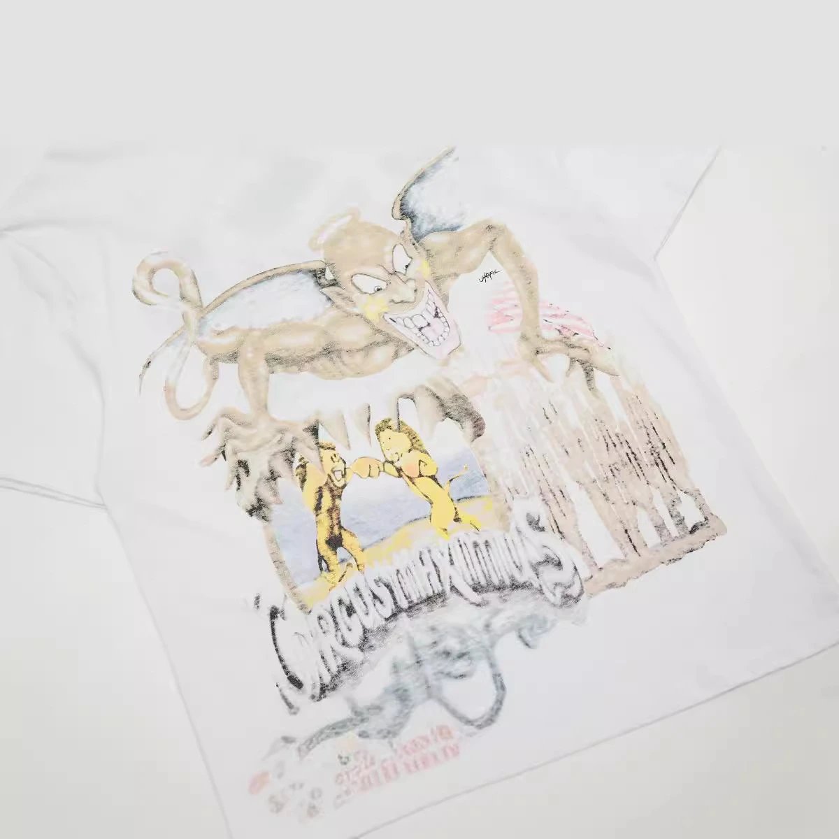 Street Graphic Demon Print Tee White - Gallery Image 5 - Detailed View