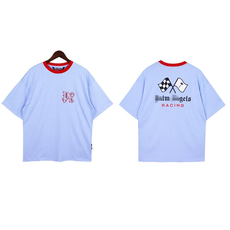 Racing Graphic Cotton Streetwear T-Shirt Ivory - Gallery Image 2 - Detailed View