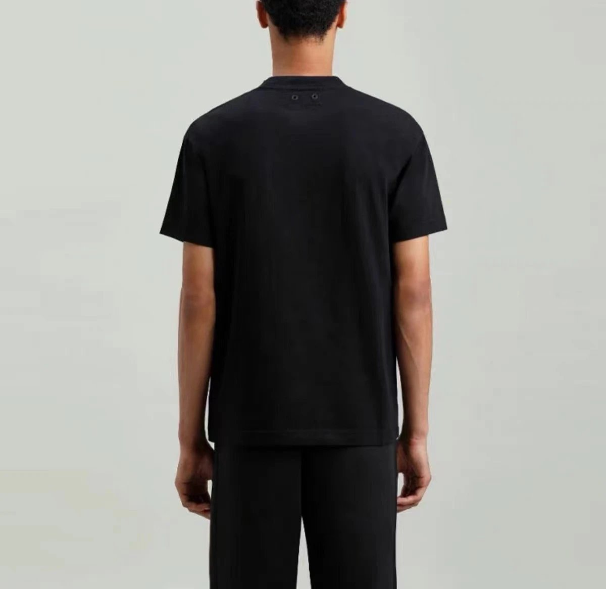 Streetwear Palm Tree Graphic Cotton Tee Black/White - Gallery Image 12 - Detailed View