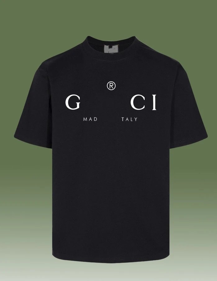 Casual Cotton Graphic Tee Unisex Onyx - Gucci - Cnfans - $25.81
