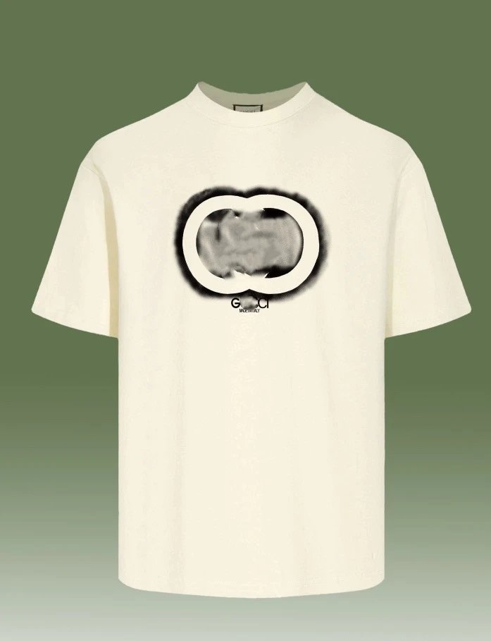 Classic Cotton Graphic Tee Casual Top Ivory - Gucci - Cnfans - $25.81