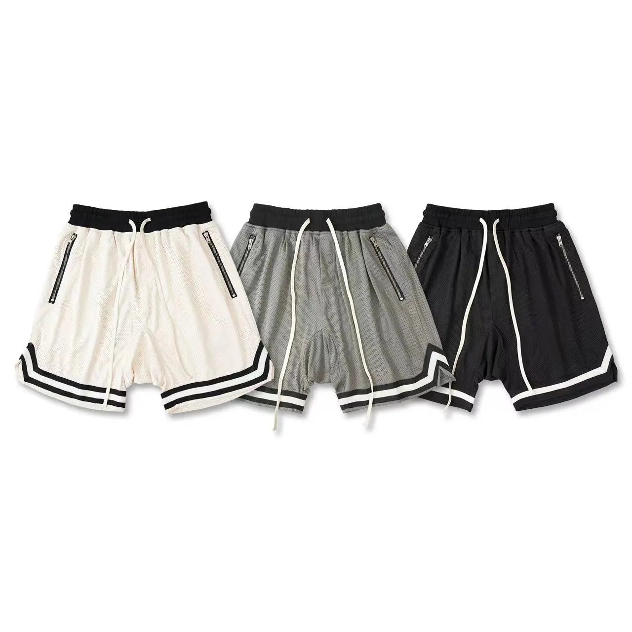 Mesh Basketball Shorts Smoke - Gallery Image 2 - Detailed View