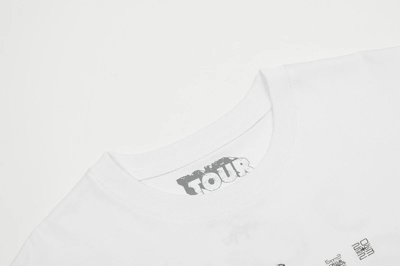 Vintage Graphic Cotton Tee White - Gallery Image 6 - Detailed View
