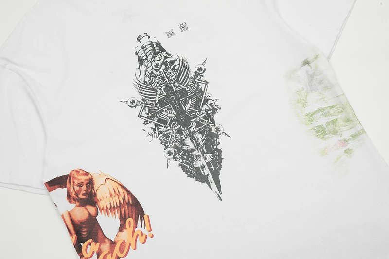 Vintage Graphic Cotton Tee White - Gallery Image 7 - Detailed View