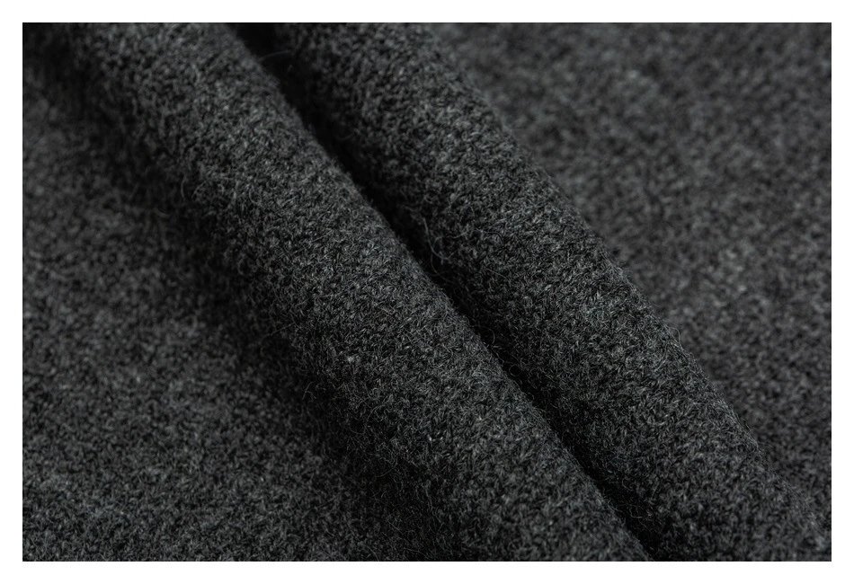 Unisex Retro Knit Full-Zip Cardigan Fall Sweater Onyx Black - Gallery Image 12 - Detailed View