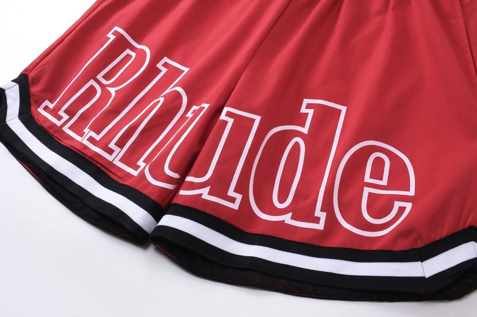Rhude Two-Tone Mesh Shorts Multicolor - Gallery Image 12 - Detailed View