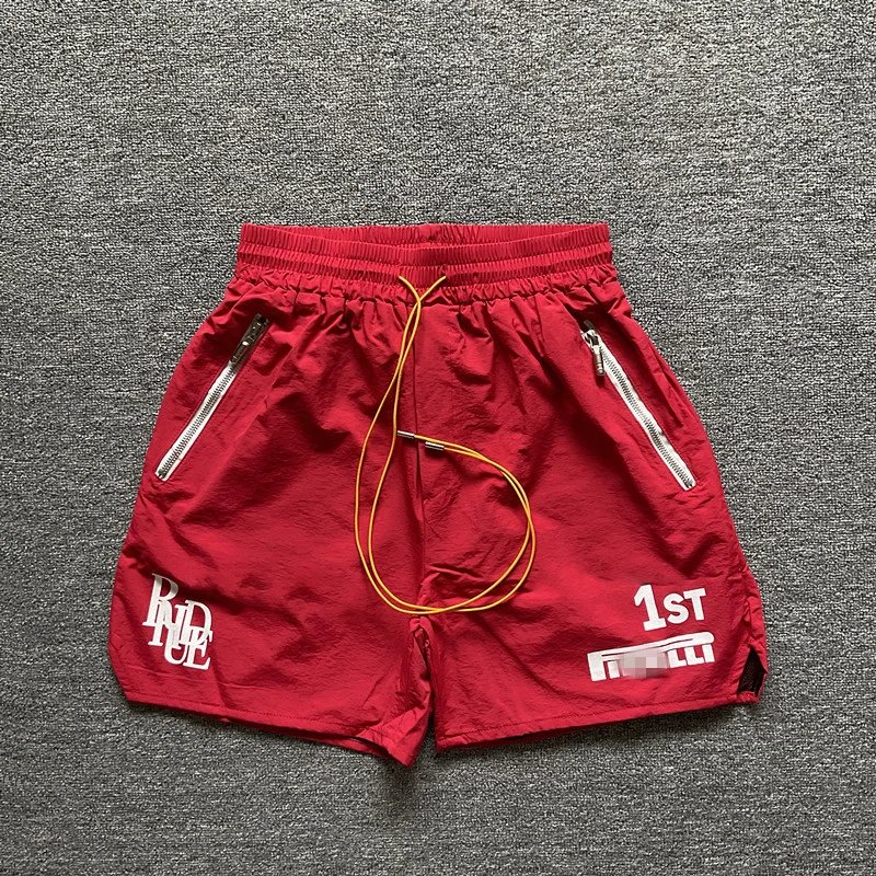 Rhude Logo Print Casual Shorts Multi - Gallery Image 2 - Detailed View