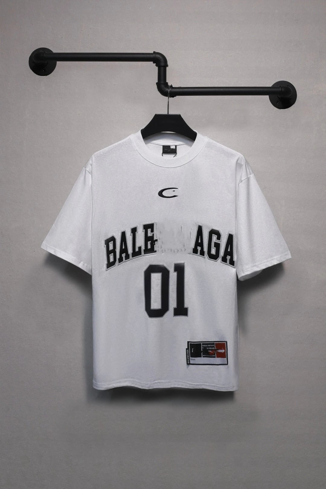 Unisex Oversized Basketball 01 Graphic Tee, Onyx Black - Balenciaga - Cnfans - $34.84