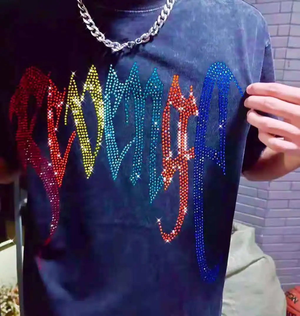 Rhinestone Oversize Tee Obsidian - Gallery Image 11 - Detailed View