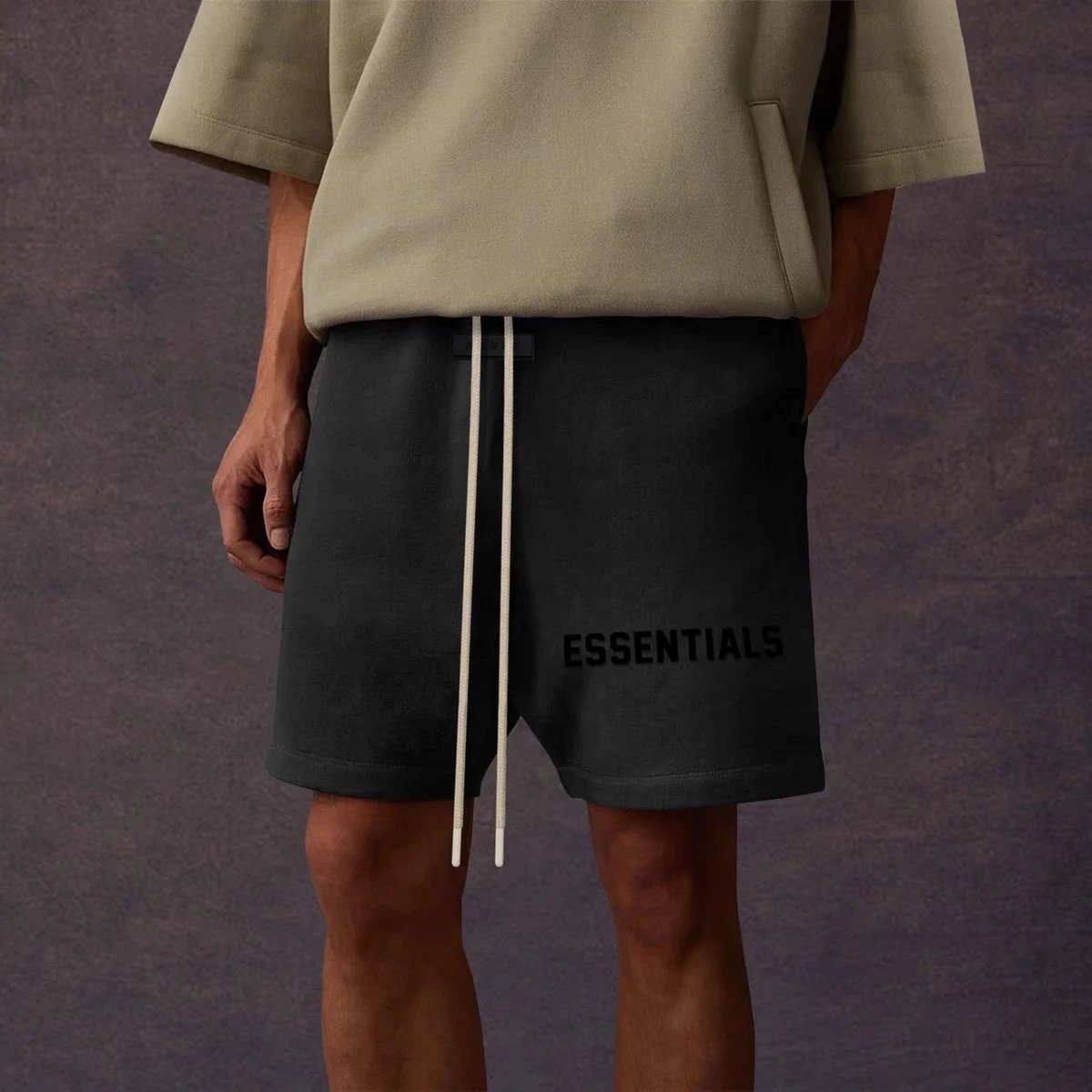 High-Street Fleece Shorts Beige - Gallery Image 11 - Detailed View