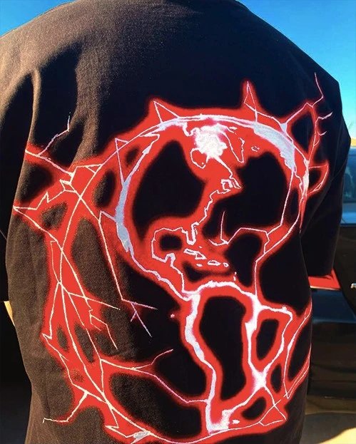 Streetwear Lightning Tee Obsidian - Gallery Image 13 - Detailed View
