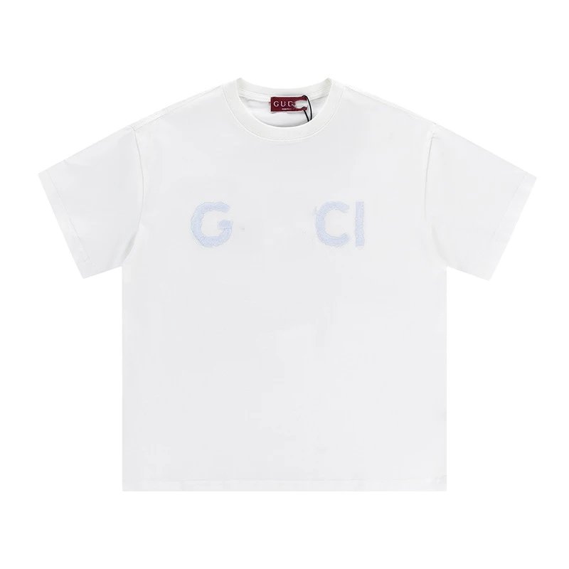 Casual Cotton Graphic Tee Unisex Top Off White - Gucci - Cnfans - $21.94