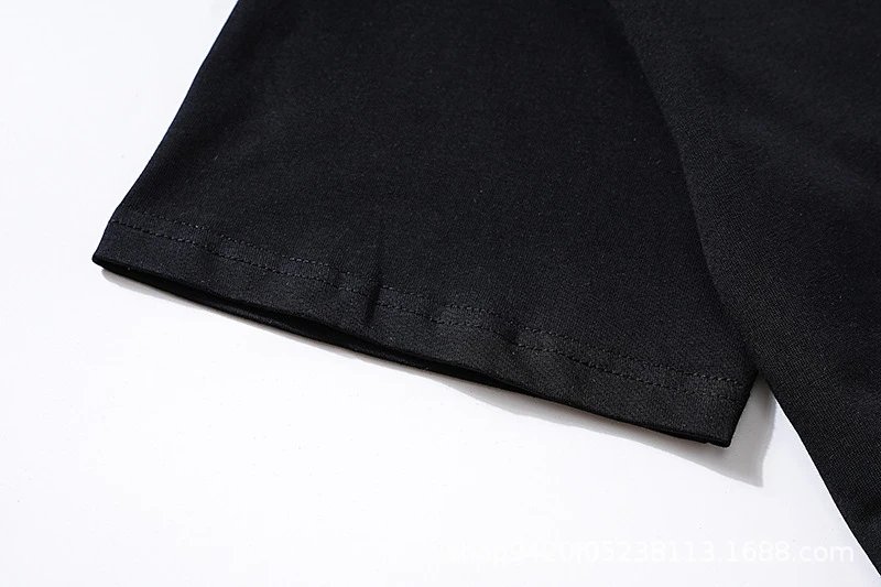 24SS Street Style Cotton Logo Print Unisex T-Shirt Charcoal Black - Gallery Image 10 - Detailed View