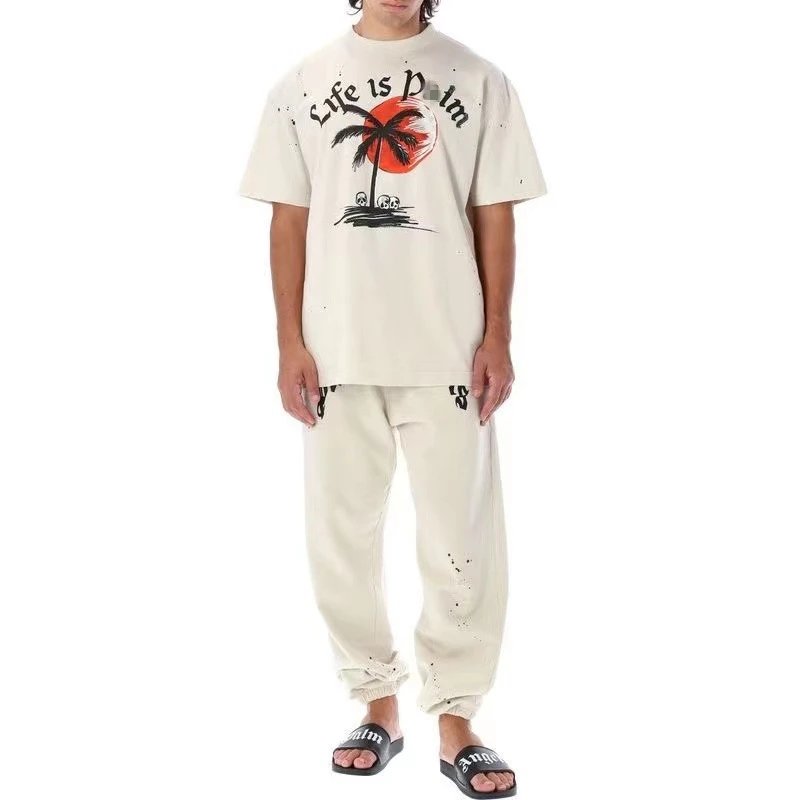 Street Skull Palm Tree Tee Ivory - Gallery Image 11 - Detailed View