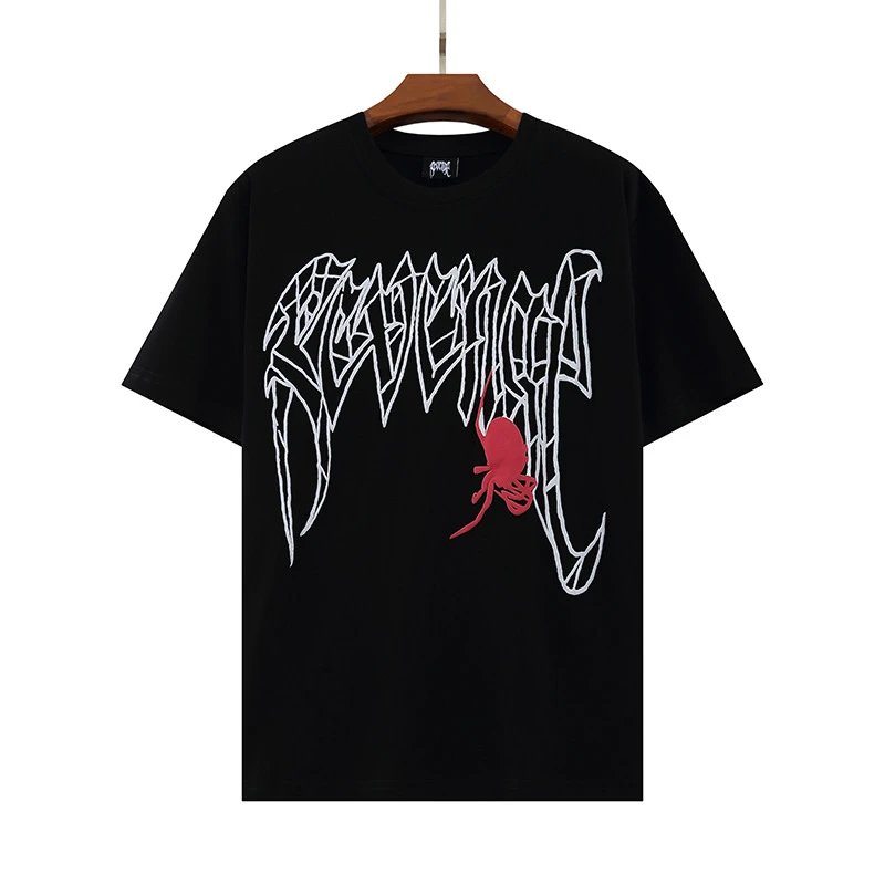 Gothic Skull Print Tee Onyx Black - Gallery Image 4 - Detailed View