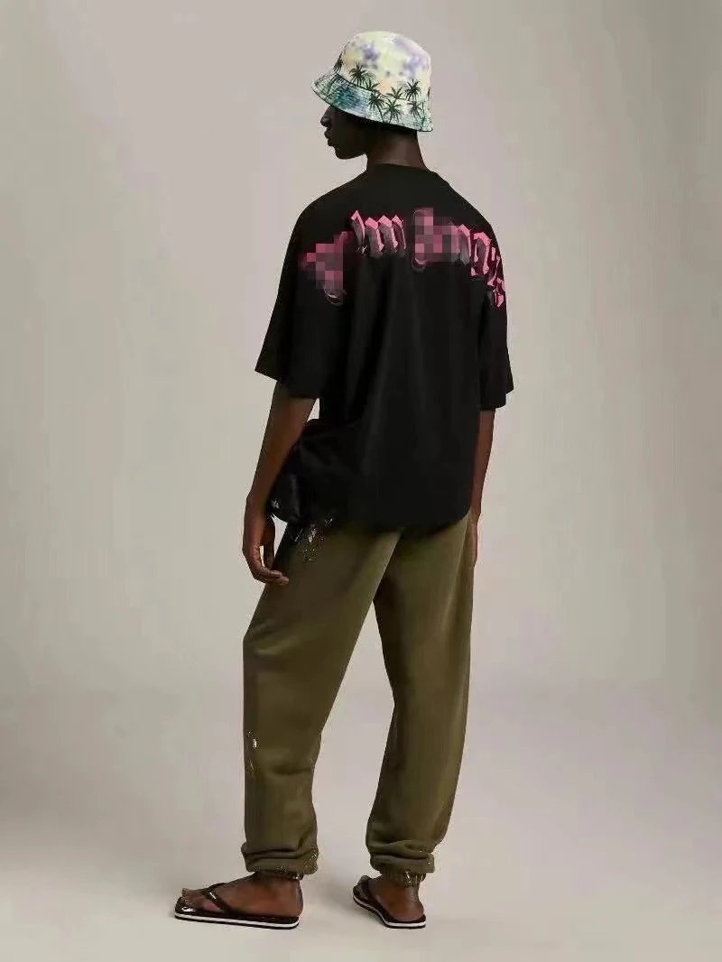 Streetwear Loose Logo Print T-Shirt Midnight Black - Gallery Image 13 - Detailed View