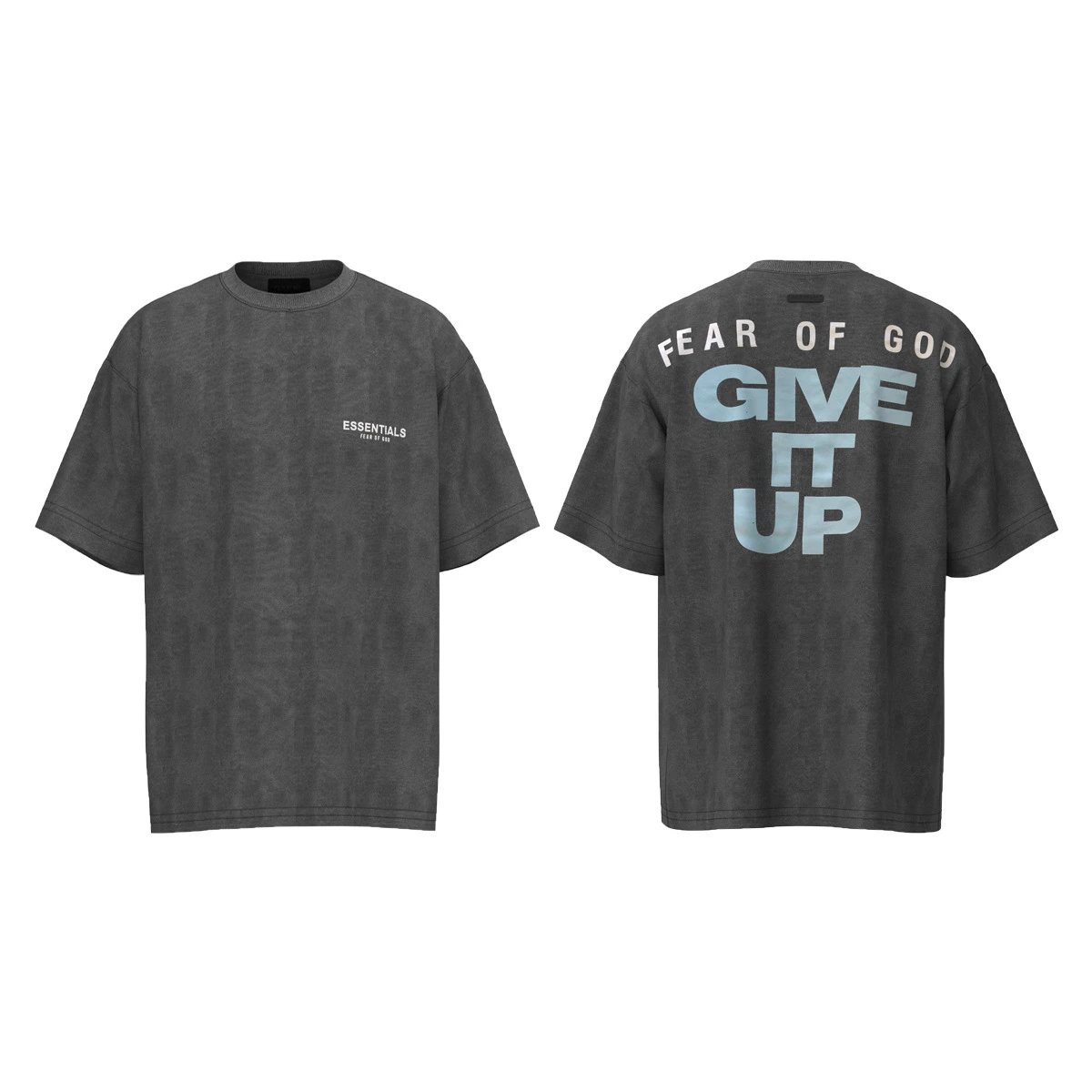 Vintage Washed Cotton Streetwear Tee Charcoal - Gallery Image 1 - Detailed View