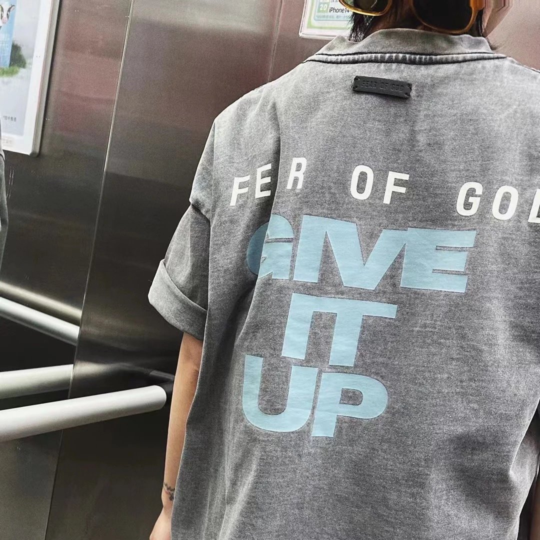 Vintage Washed Cotton Streetwear Tee Charcoal - Gallery Image 14 - Detailed View