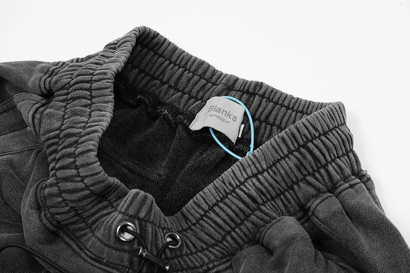 REPRESENT Elastic Denim Shorts Black - Gallery Image 9 - Detailed View