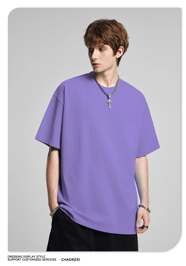 Casual Cotton Men's Tee Summer Top Seafoam - Gallery Image 5 - Detailed View