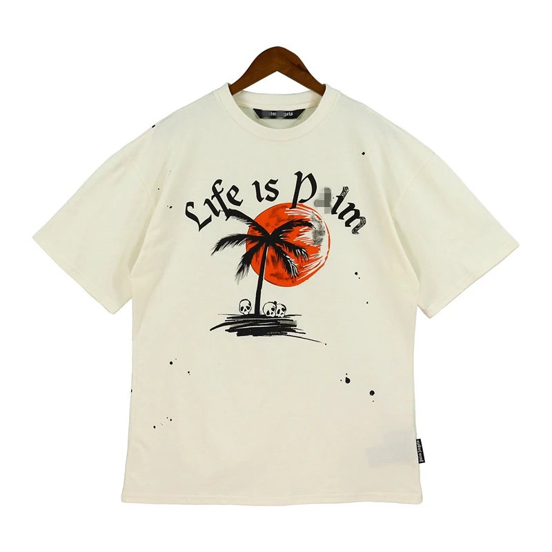 Street Skull Palm Tree Tee Ivory - Gallery Image 2 - Detailed View