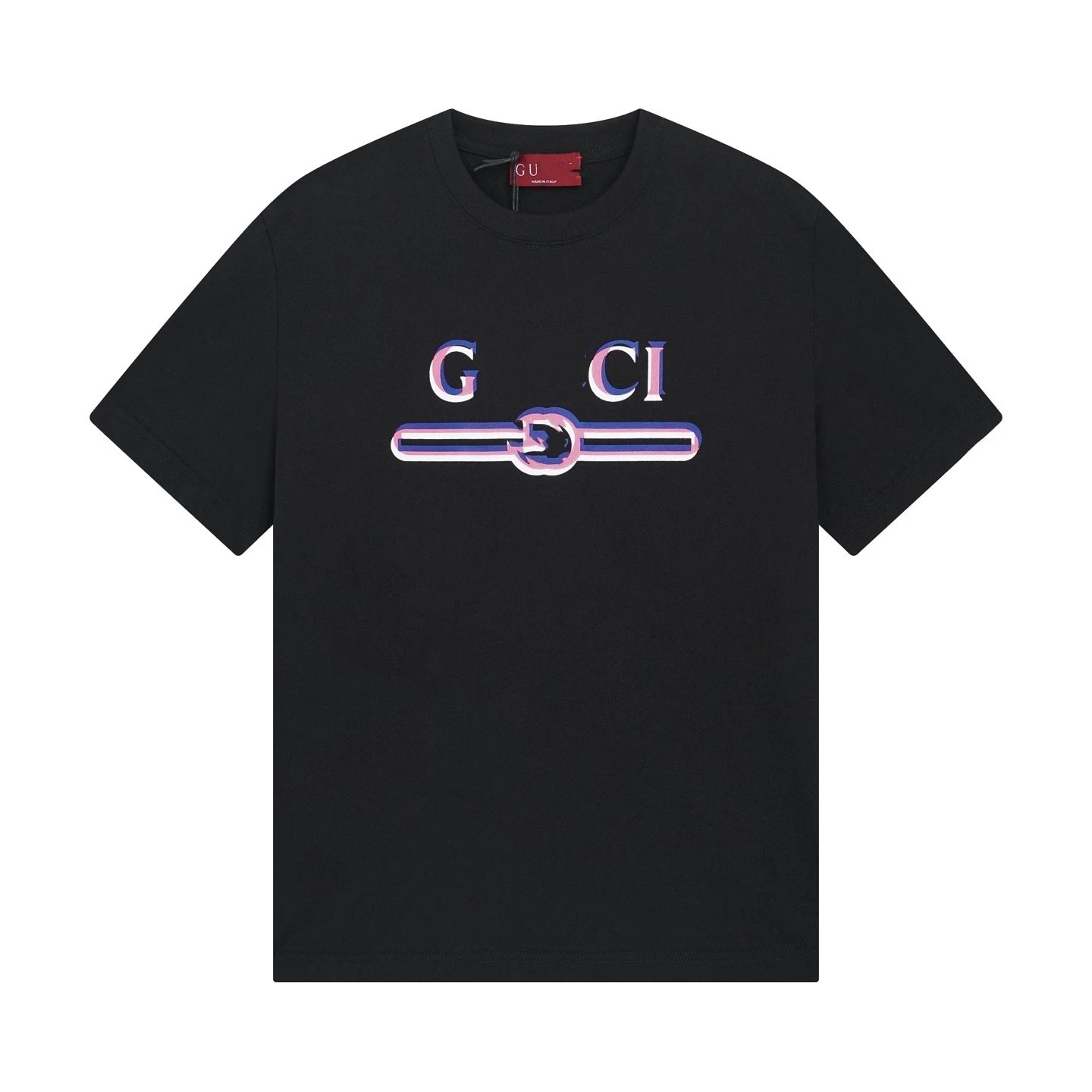 Casual Letter Print Cotton Unisex Tee Shirt - Off White - Gallery Image 4 - Detailed View