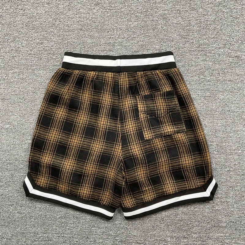Rhude Plaid Mesh Shorts Multicolor - Gallery Image 3 - Detailed View