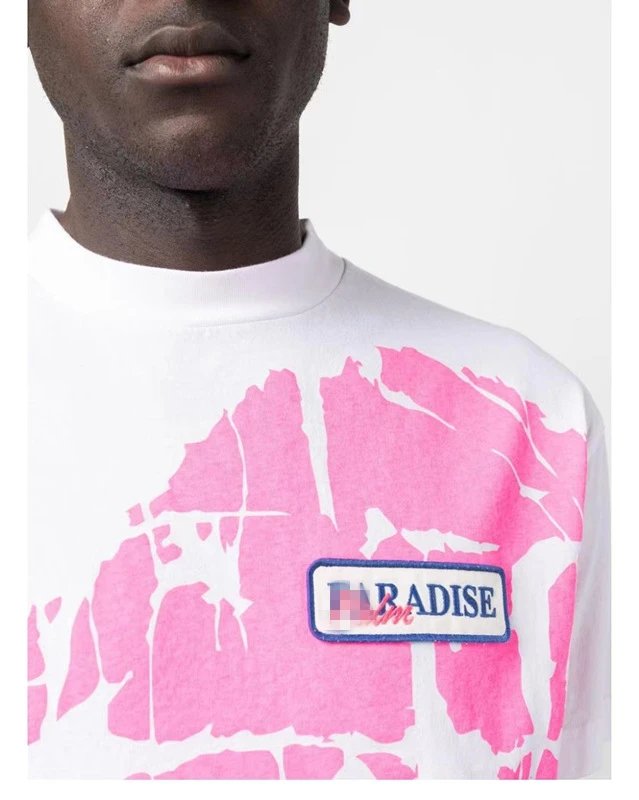 Street Art Paint Splash Cotton Tee Rose Pink - Gallery Image 12 - Detailed View