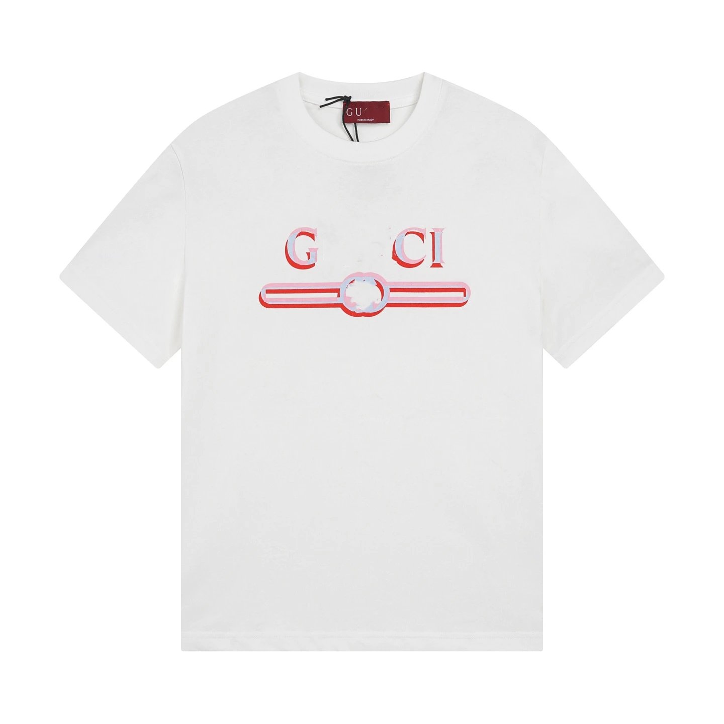 Casual Unisex Cotton Tee Summer Top Off White - Gucci - Cnfans - $21.94