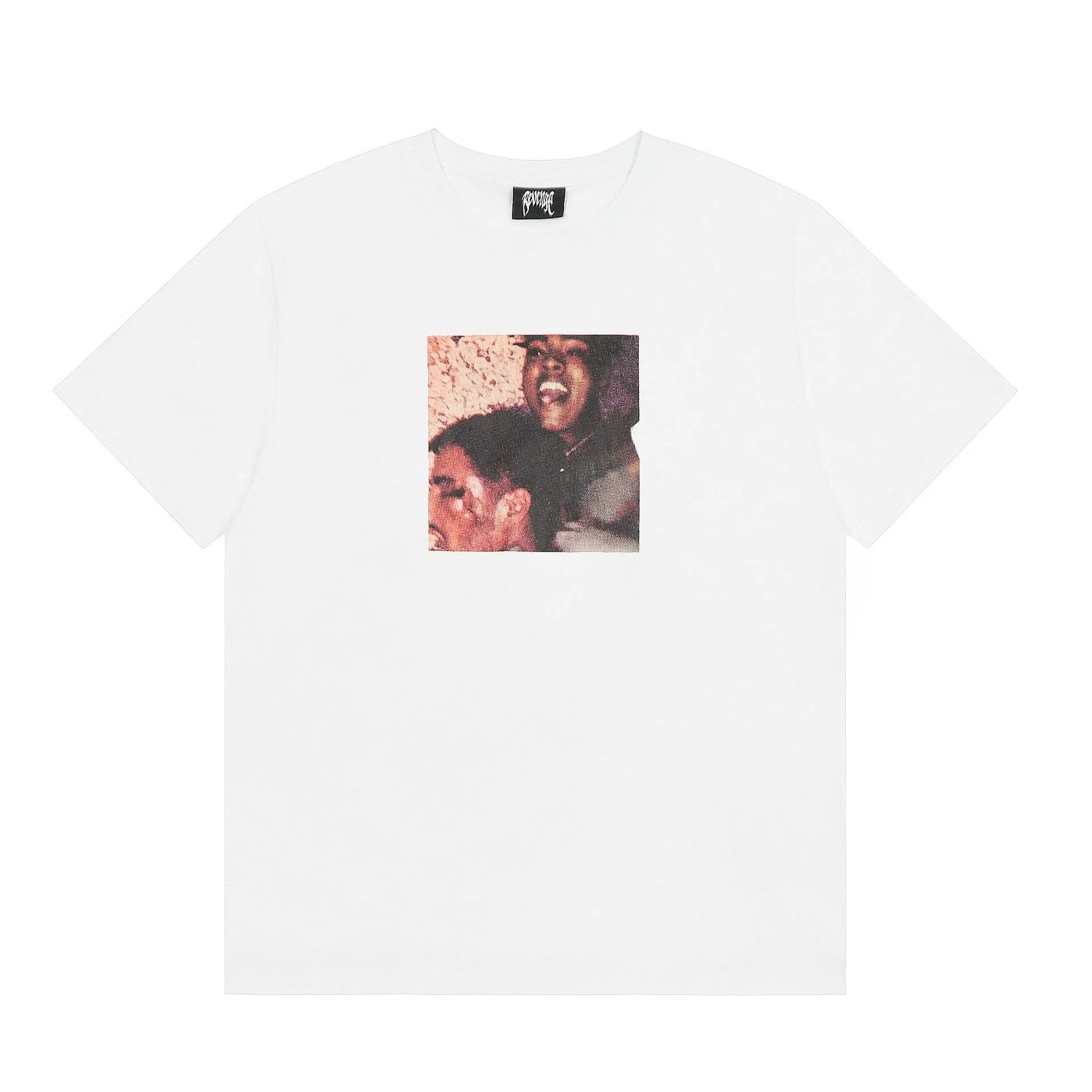 Vintage Graphic Handprint Tee Ivory Black - Revenge - Cnfans - $20.32