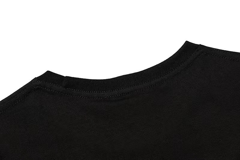 Streetwear Loose Fit Graphic Cotton T-Shirt Black White - Gallery Image 10 - Detailed View