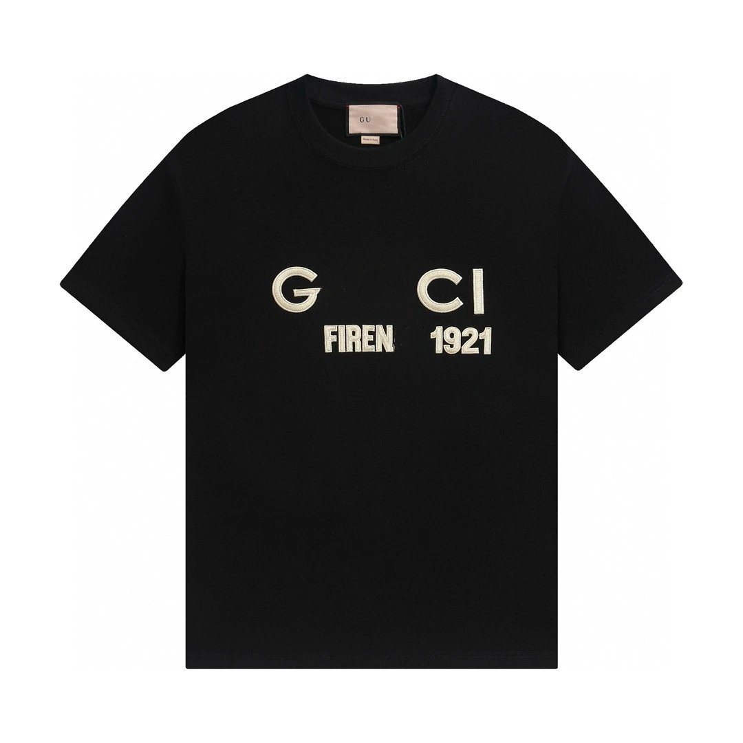Men's Cotton Graphic Tee Casual Short Sleeve Onyx - Gucci - Cnfans - $21.94