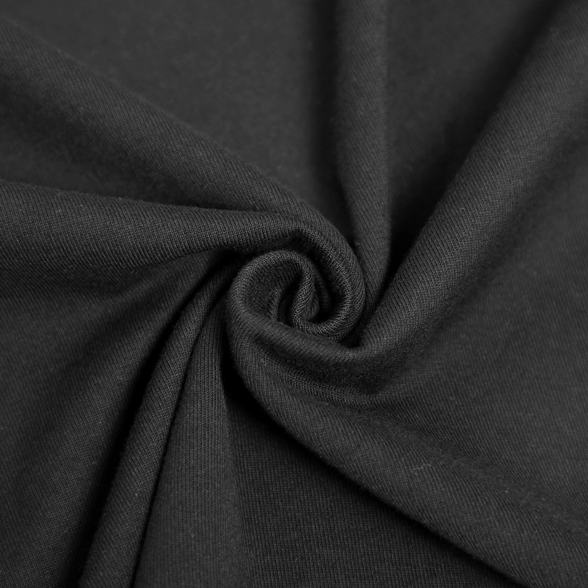 Gothic Letter Print Streetwear T-Shirt Ink Black - Gallery Image 6 - Detailed View