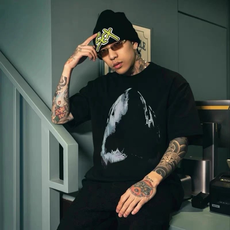 Represent Shark Tee Black - Gallery Image 9 - Detailed View