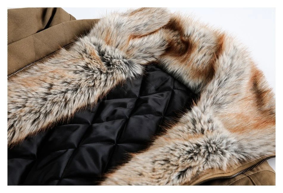 Women's Winter Oversized Faux Fur Bomber Jacket Camel - Gallery Image 13 - Detailed View