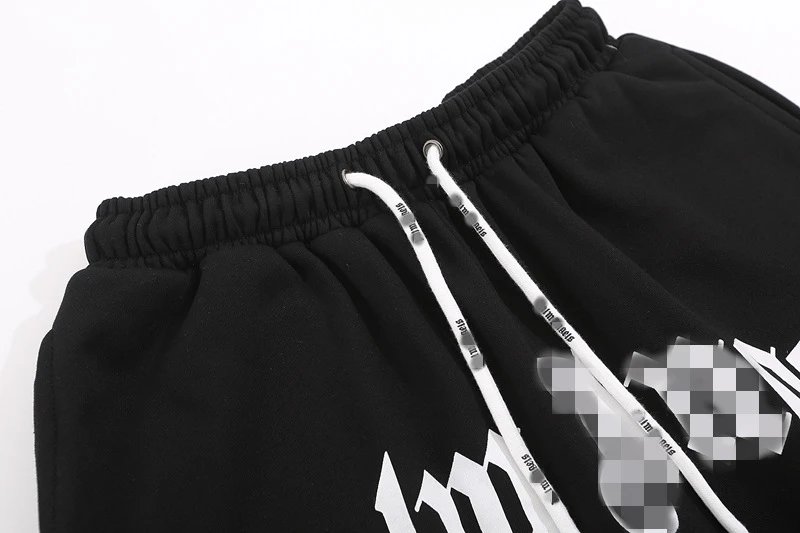 Streetwear Drawstring Beach Shorts Jet Black - Gallery Image 9 - Detailed View